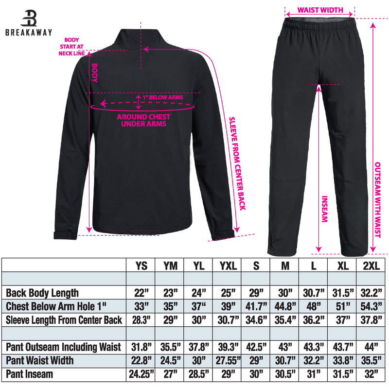 Youth Breakaway Lightweight Warm Up Pants (Delaware Jr. Blue Hens)