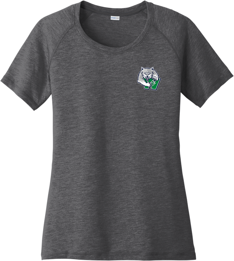 Woodbridge Wolfpack Ladies PosiCharge Tri-Blend Wicking Scoop Neck Raglan Tee