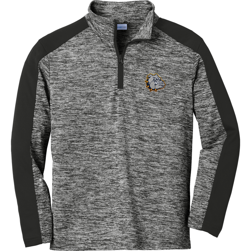 Chelsea Bulldogs Youth PosiCharge Electric Heather Colorblock 1/4-Zip Pullover